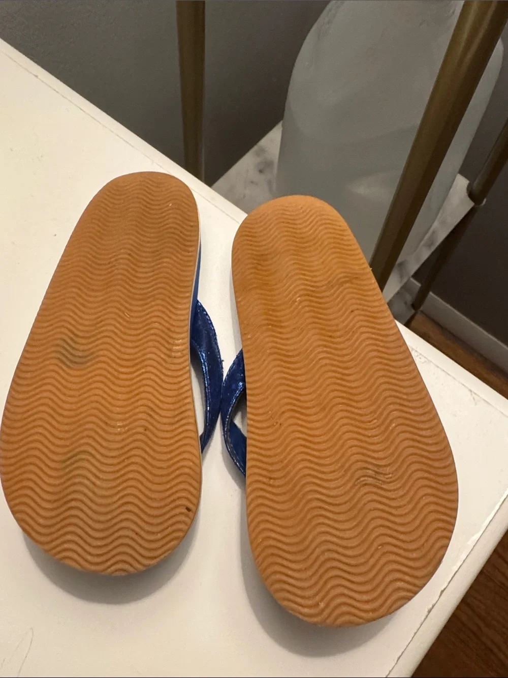 Hanna Andersson Navy Blue Butterfly Flip Flop Sandals
